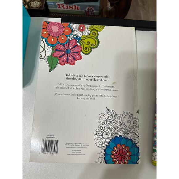 Adult Coloring Books on Florals, finding solace flowers. 3 books in a package. - Picture 5 of 10